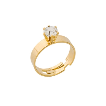 Anel ajustável com strass