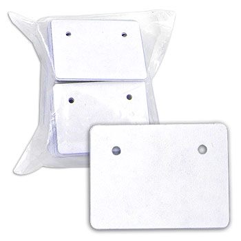 Etiquetas retangular com dois furos para brincos