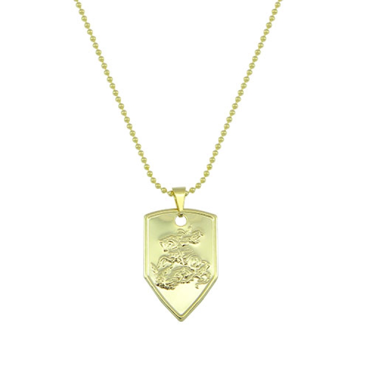 Foto 1 do Produto Gargantilha folheada a ouro c/ a medalha de São Jorge (Salve Jorge)