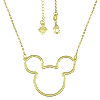 Gargantilha Mickey folheada a ouro