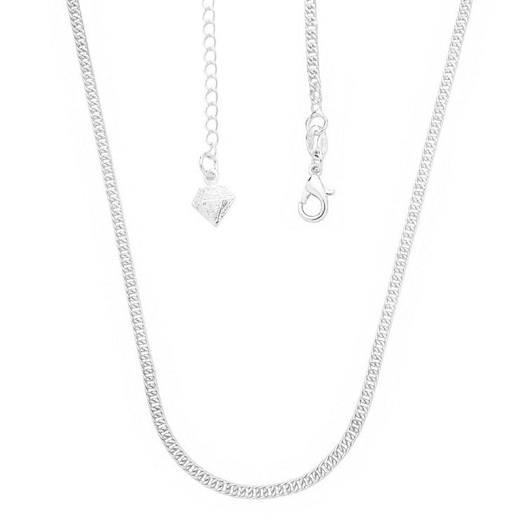 Foto 1 do Produto Gargantilha folheada a prata com malha singapura de 2 mm