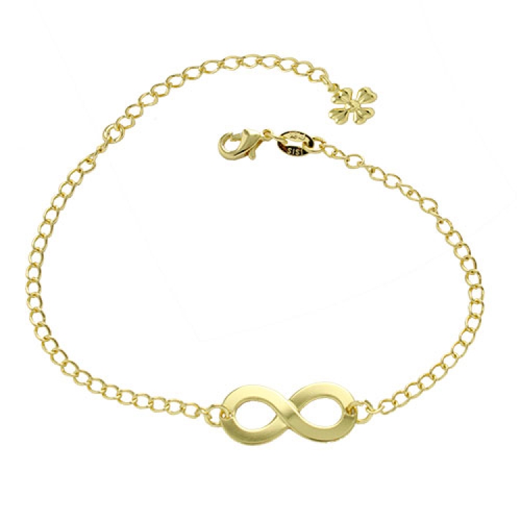 Foto 1 do Produto Pulseira folheada a ouro com o símbolo do infinito