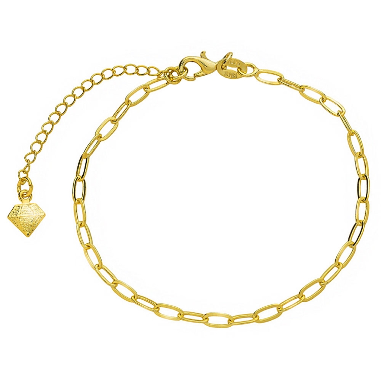 Foto 1 do Produto Pulseira folheada a ouro com malha cartier de 5 mm