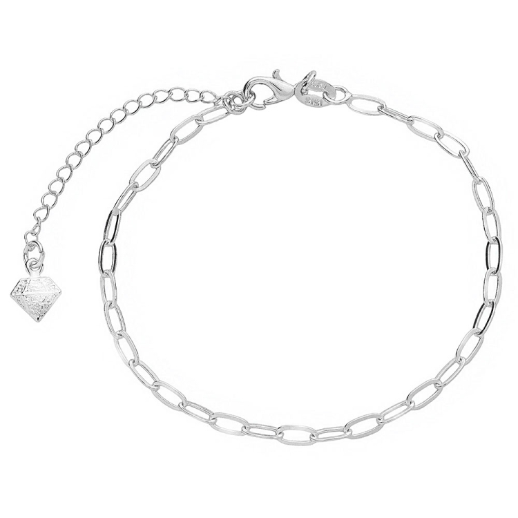 Foto 1 do Produto Pulseira folheada a prata com malha cartier de 5 mm