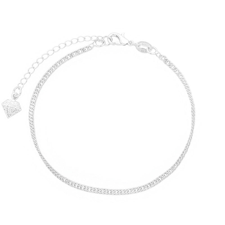 Foto 1 do Produto Pulseira folheada a prata com malha singapura de 2 mm