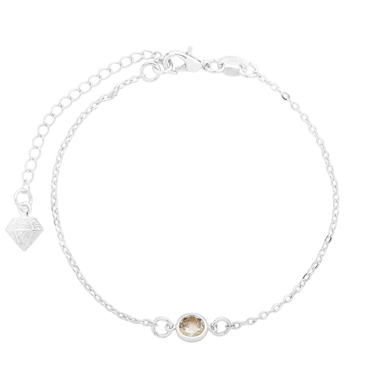 Foto 1 do Produto Pulseira ponto de luz folheada a prata com zircônia