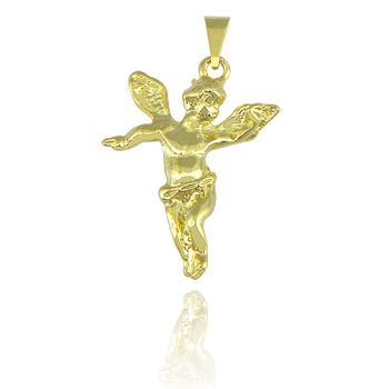 Pingente folheado a ouro em forma de anjo