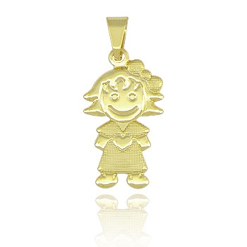 Pingente Menina folheado a ouro