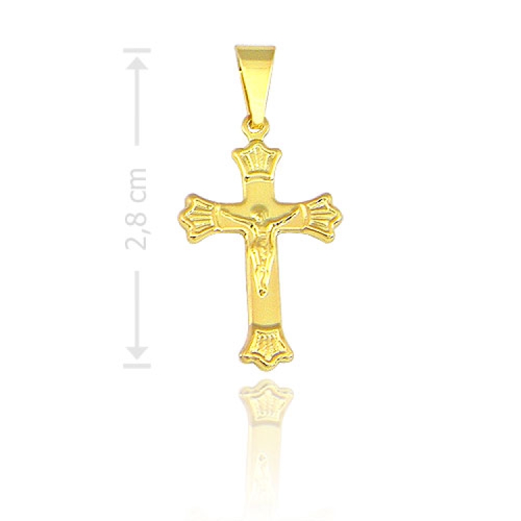 Foto 1 do Produto Crucifixo folheado a ouro c/ detalhes em alto relevo